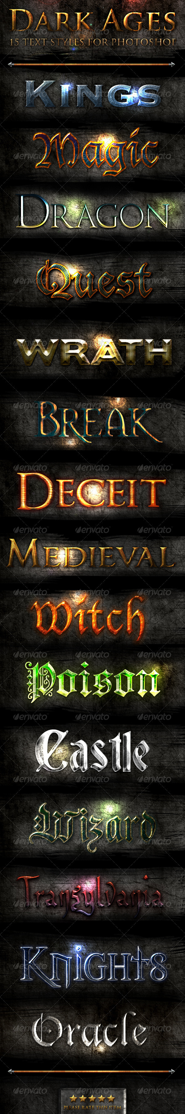 Dark Ages - Photoshop Text Styles - Text Effects Styles