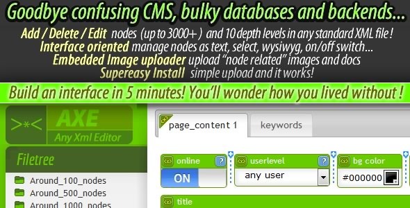 CodeCanyon AXE Any Xml Editor 2563631 CodeCanyon AXE Any Xml Editor 2563631