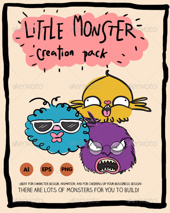 GraphicRiver Little Monster Creation Pack 2764795 GraphicRiver Little Monster Creation Pack 2764795