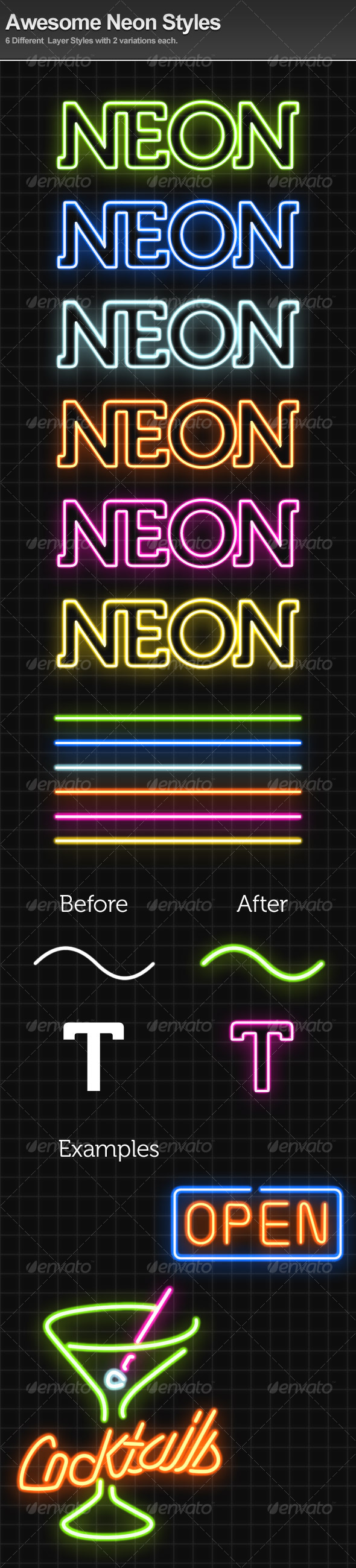 Awesome Neon Styles - Text Effects Styles