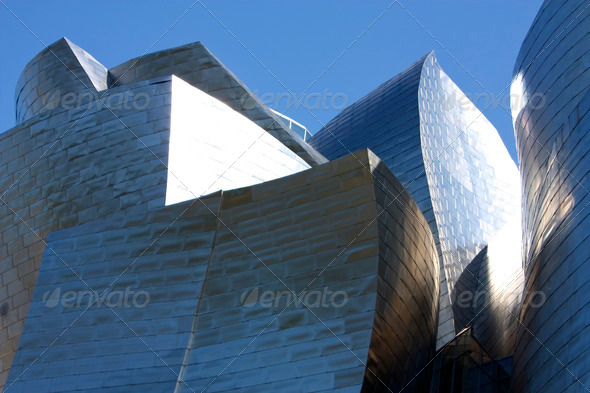 Detail of Guggenheim Museum, Euskadi, Spain - Stock Photo - Images