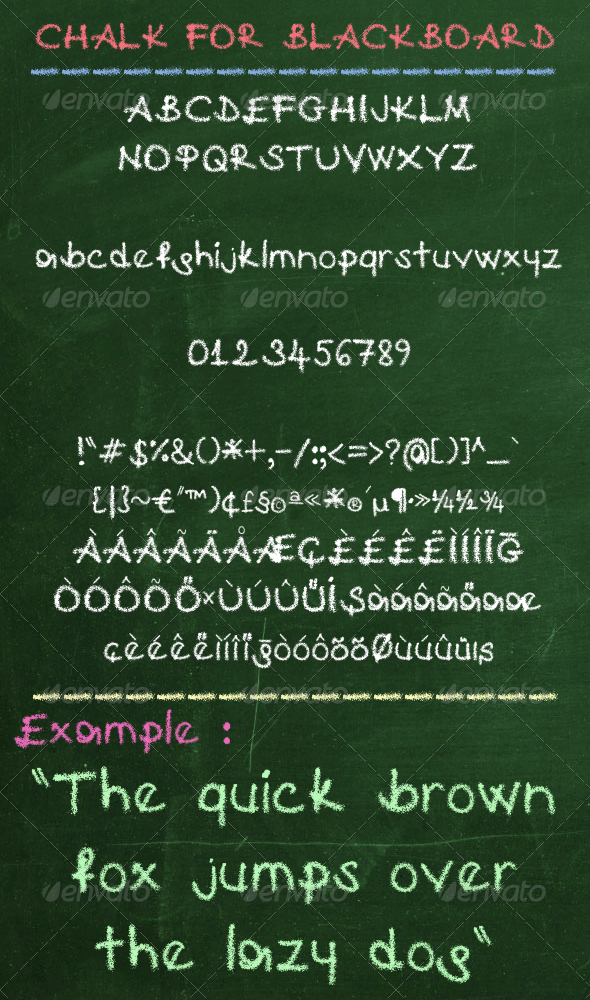 Chalk For Blackboard - Grunge Decorative