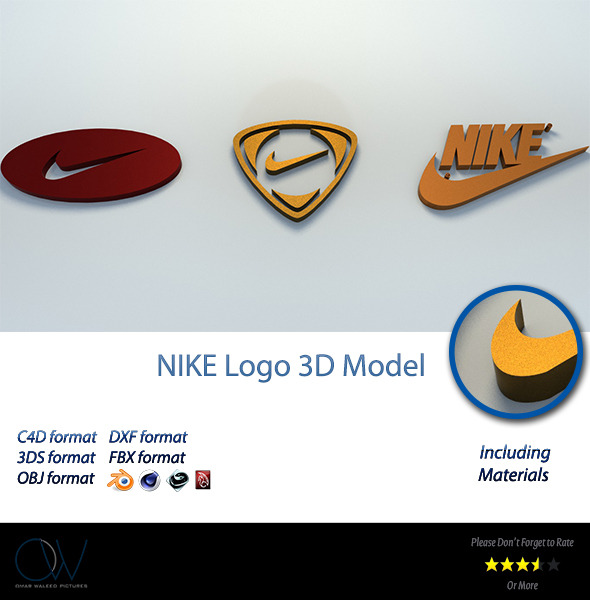 3DOcean Nike Logo 3D Model 2781398 3DOcean Nike Logo 3D Model 2781398