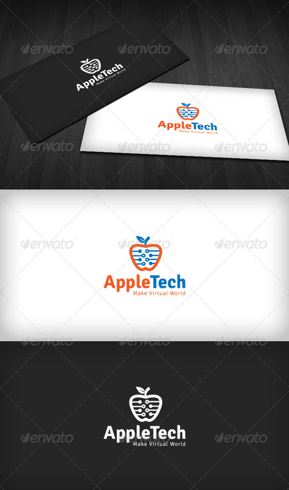 Apple Tech Logo - Nature Logo Templates