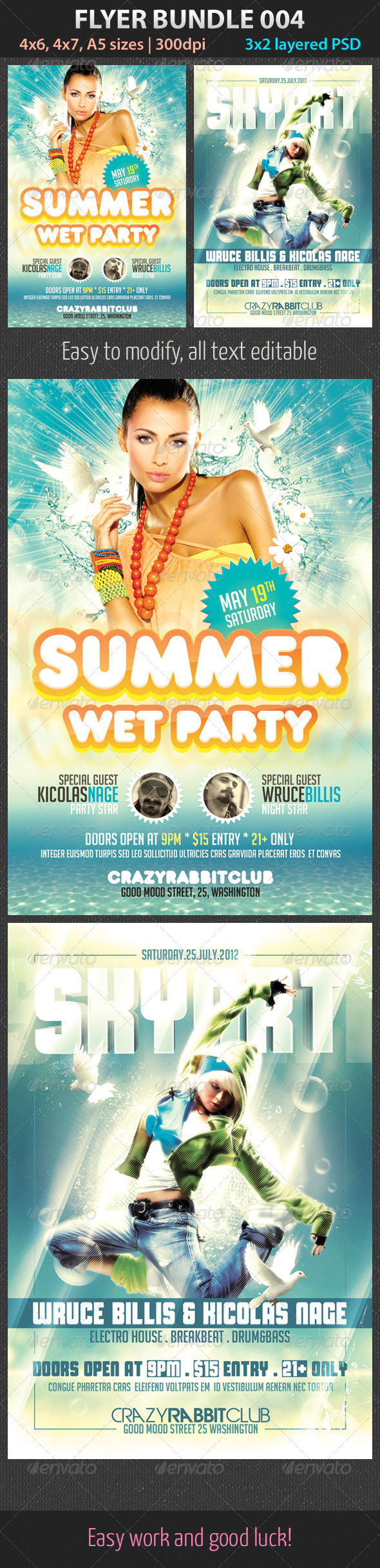 Flyer Bundle 004 - Clubs & Parties Events