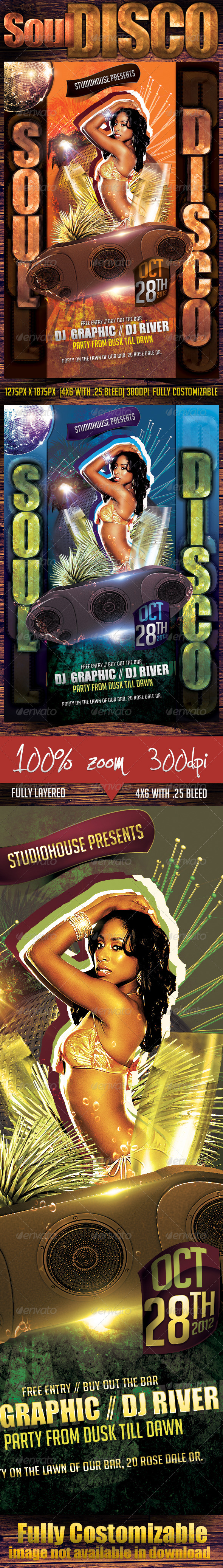 Soul Disco Party Flyer - Events Flyers