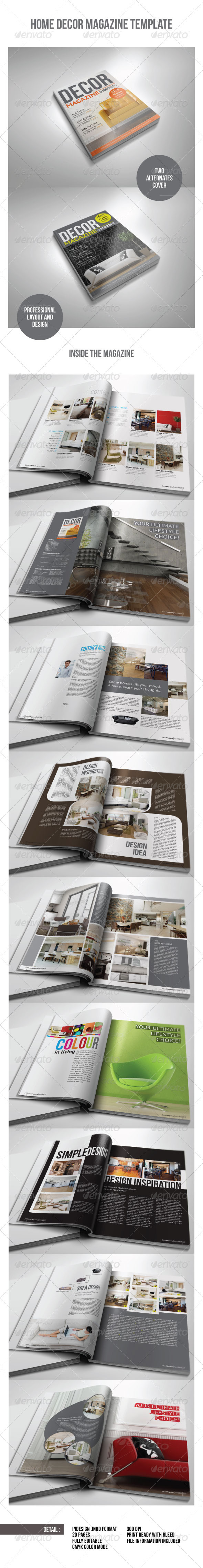 Home Decor Magazine Template - Magazines Print Templates