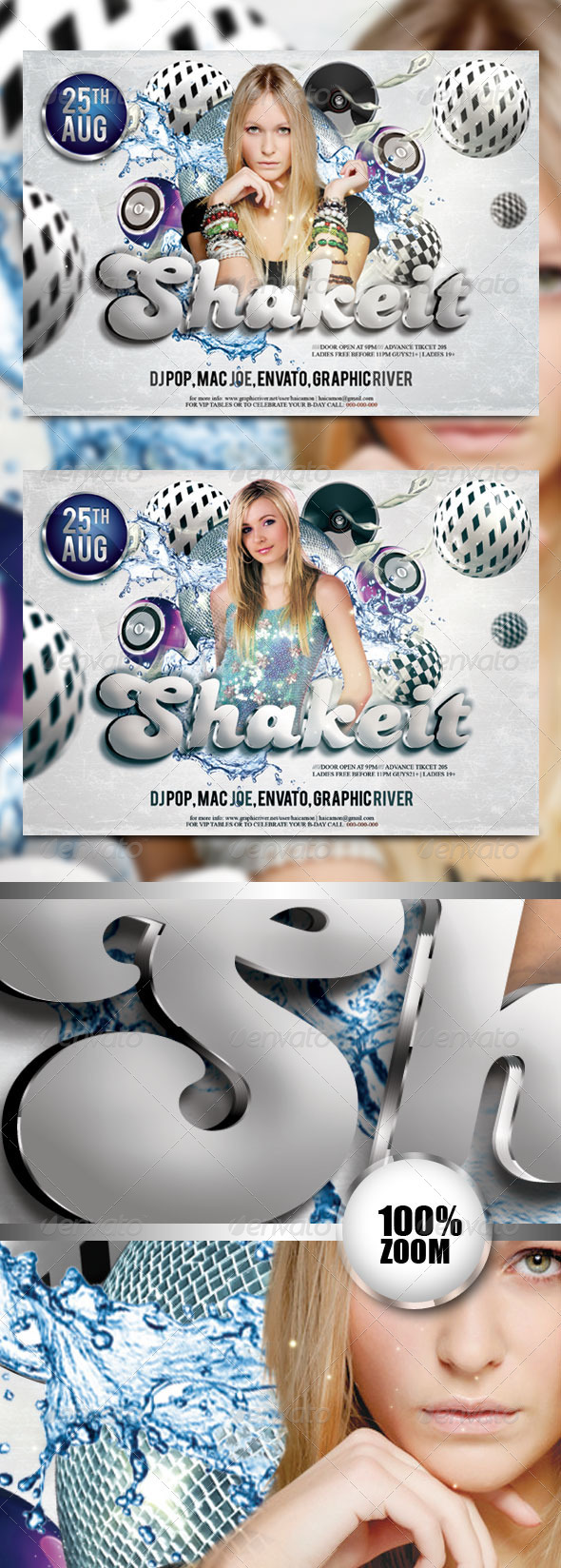 Shake It Night Party Flyer - Clubs & Parties Events