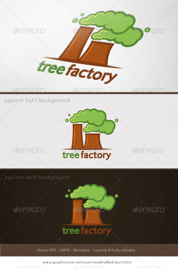 Tree Factory Logo - Nature Logo Templates