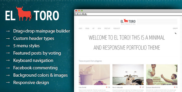 El Toro - Minimal and Responsive Portfolio Theme - Portfolio Creative