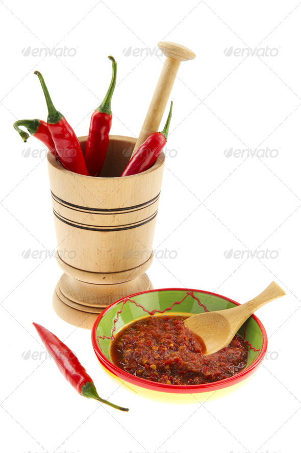 Hot chili paste - Stock Photo - Images