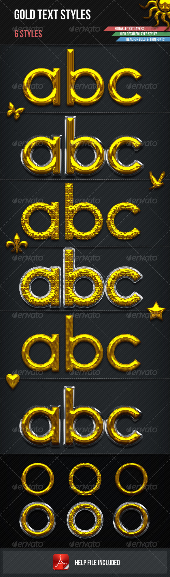 Gold Text Styles - Text Effects Styles