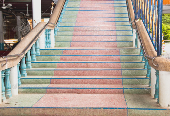 Multicolored stairs. - Stock Photo - Images