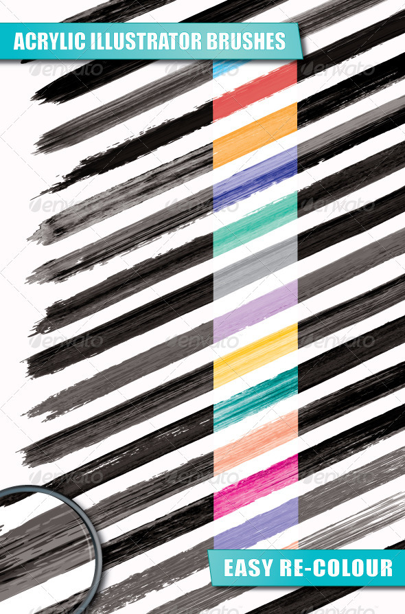 Acrylic Illustrator Brushes - Artistic Brushes
