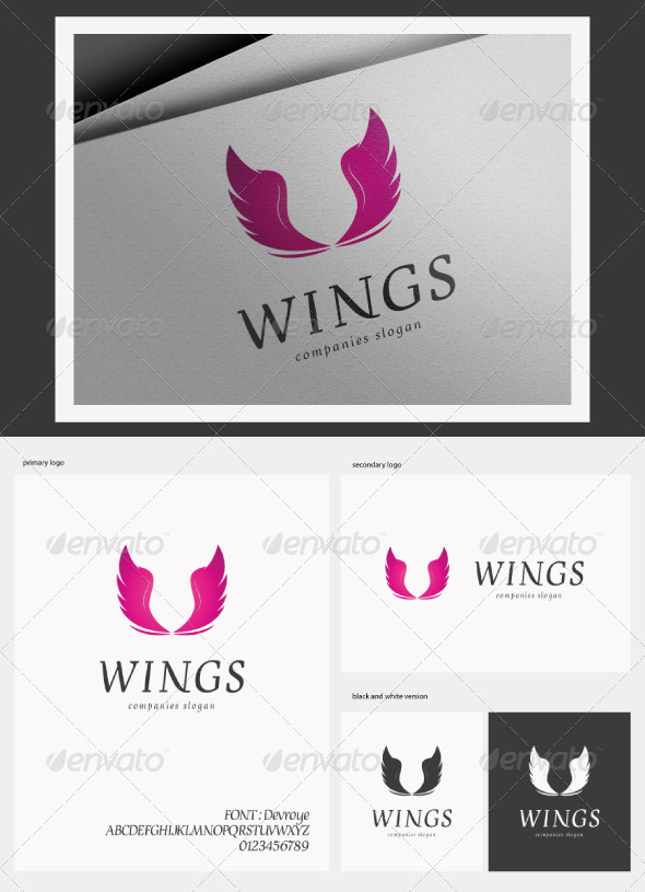 GraphicRiver Wings Logo 2809719 GraphicRiver Wings Logo 2809719