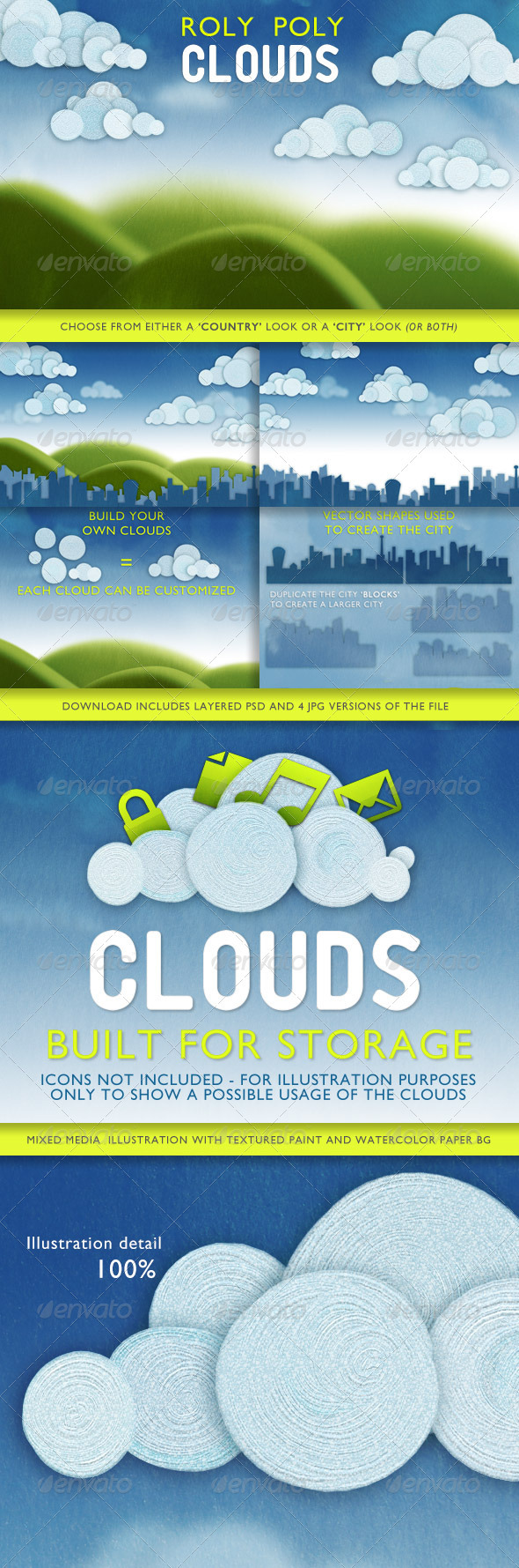 GraphicRiver Roly Poly Clouds 2632673 GraphicRiver Roly Poly Clouds 2632673