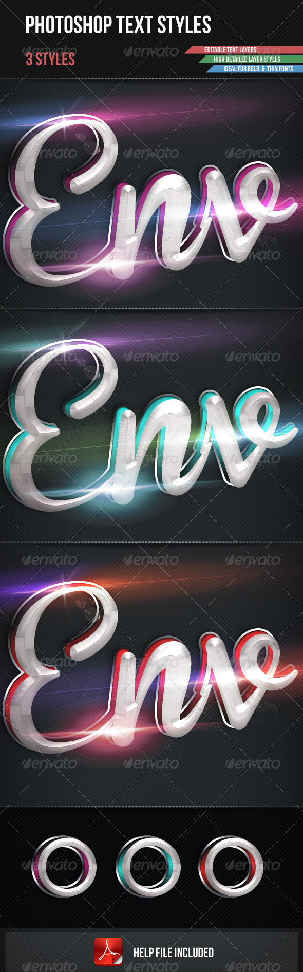 Photoshop Text Styles - Text Effects Styles