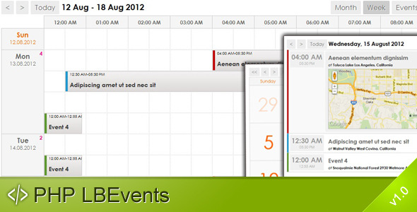 CodeCanyon PHP LBEvents AJAX Events Calendar 2815152 CodeCanyon PHP LBEvents AJAX Events Calendar 2815152