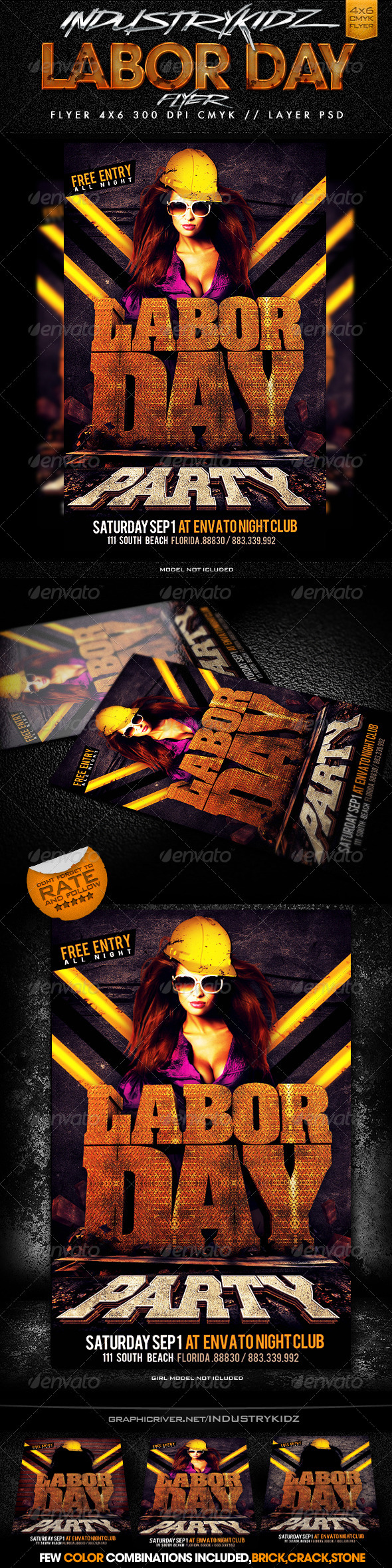 Labor Day Flyer Template - Holidays Events
