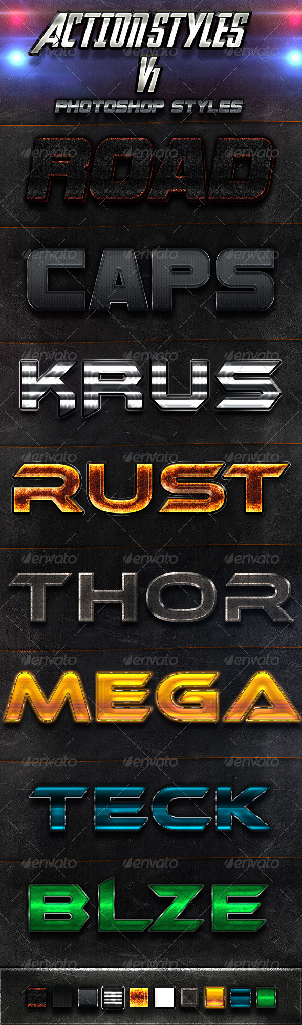 Action Styles V1 - Text Effects Styles