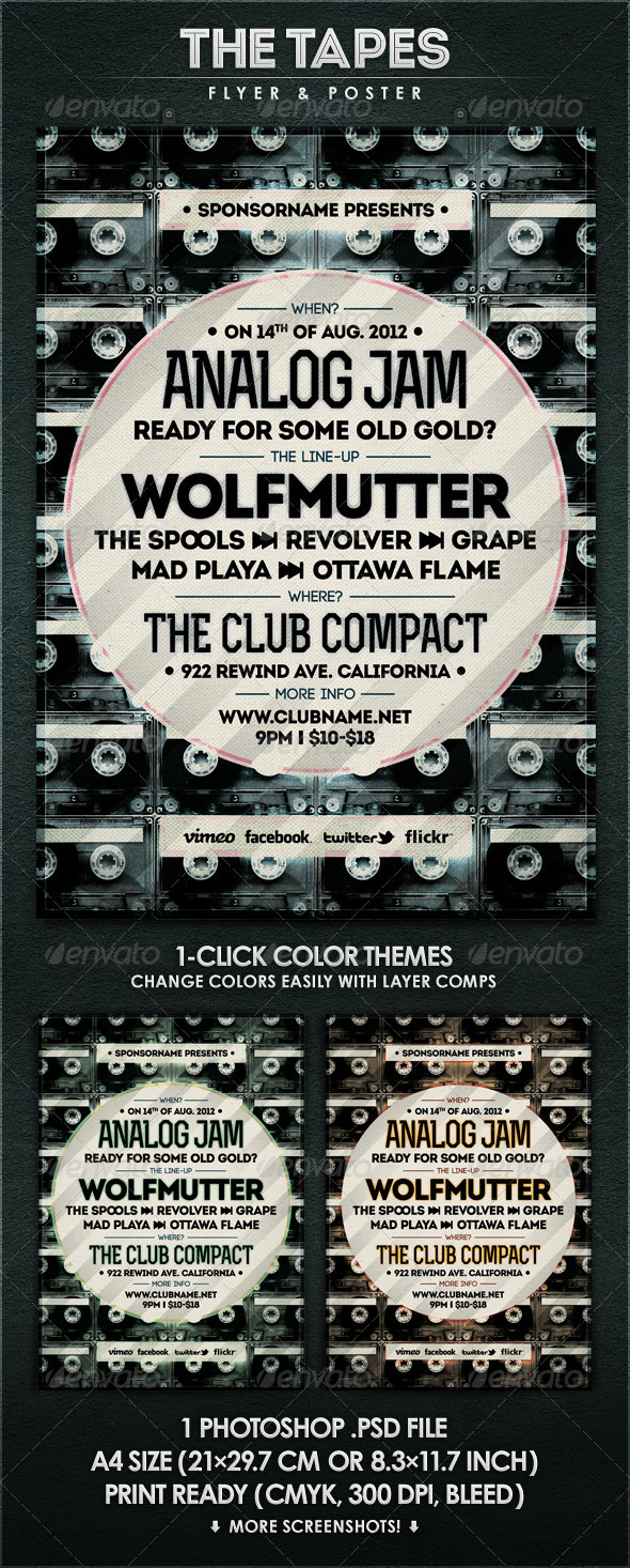 GraphicRiver The Tapes Flyer & Poster 2827809 GraphicRiver The Tapes Flyer & Poster 2827809