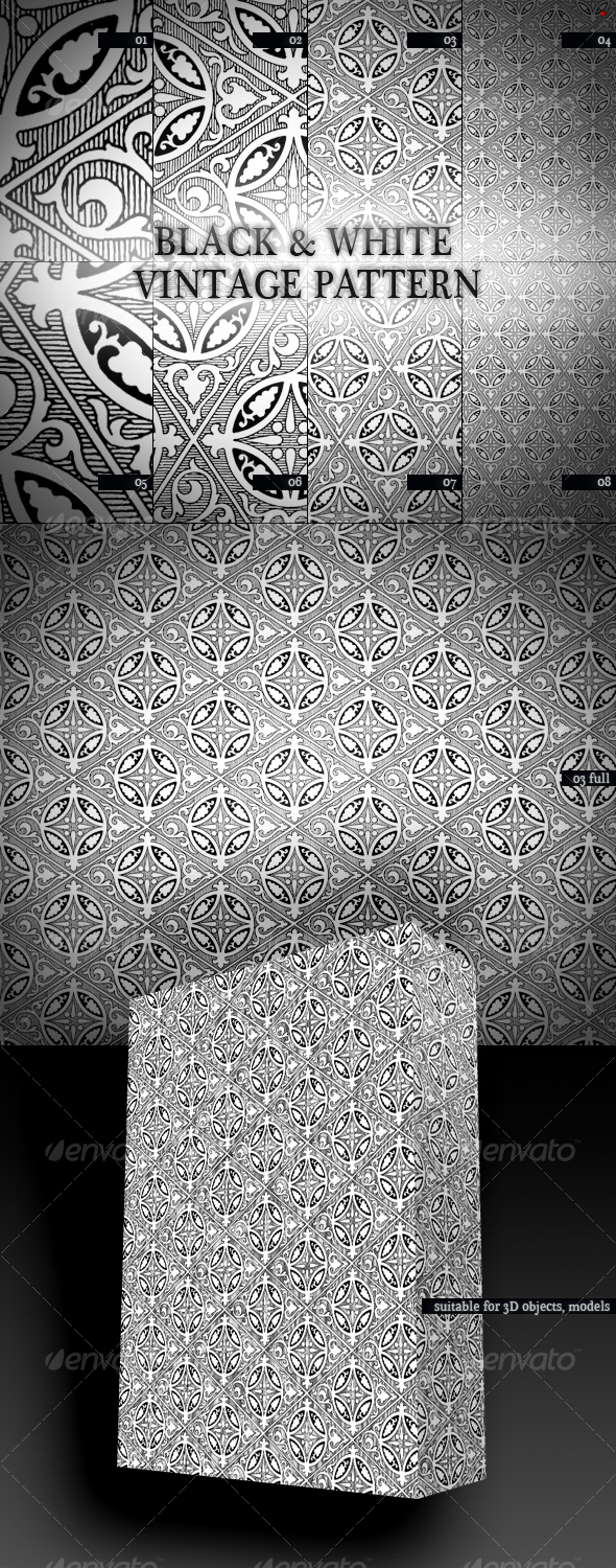 GraphicRiver Black & White Vintage Pattern 101083 GraphicRiver Black & White Vintage Pattern 101083