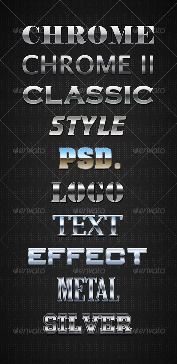 Chrome Layer Styles - Text Effects Styles