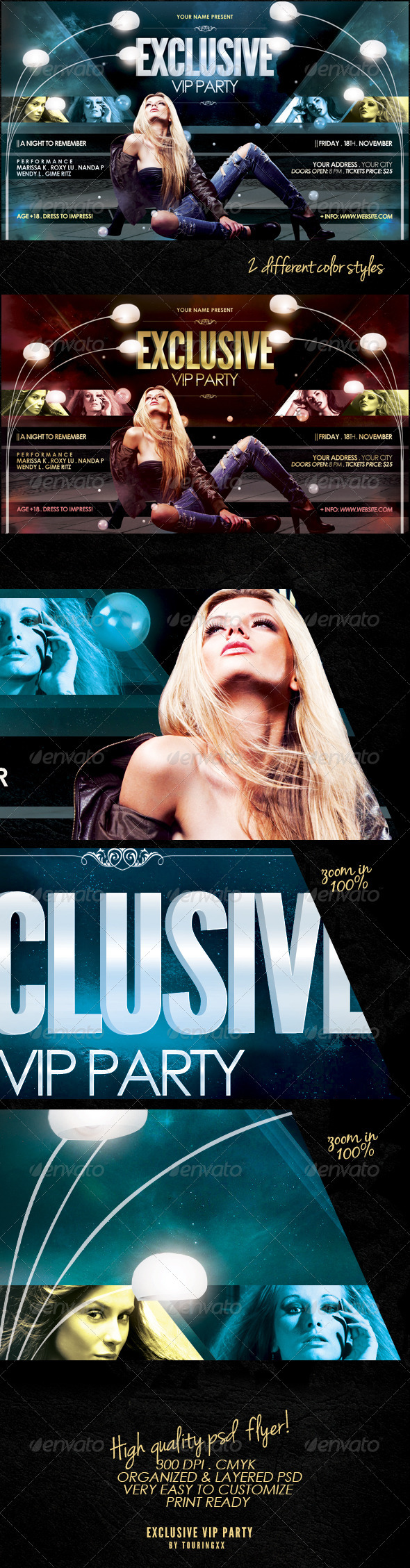 Exclusive Vip Party Flyer Template - Events Flyers