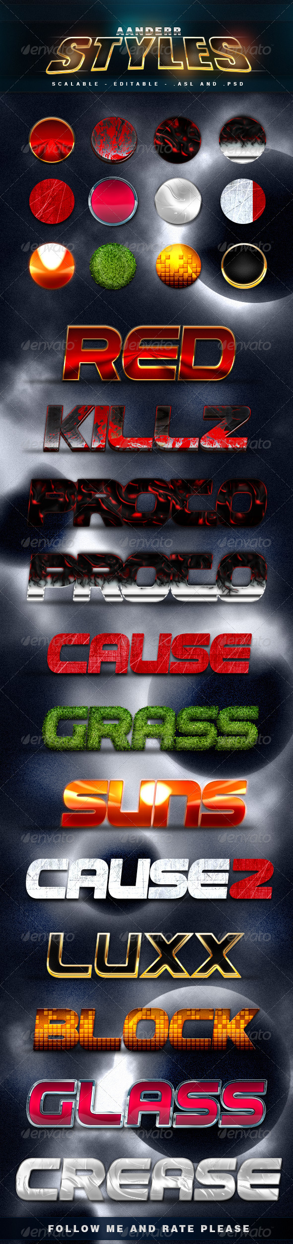 Aanderr Styles - Text Effects Styles