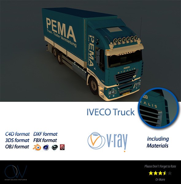 Iveco Truck 3D Model - 3DOcean Item for Sale