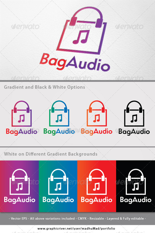 Bag Audio Logo - Symbols Logo Templates