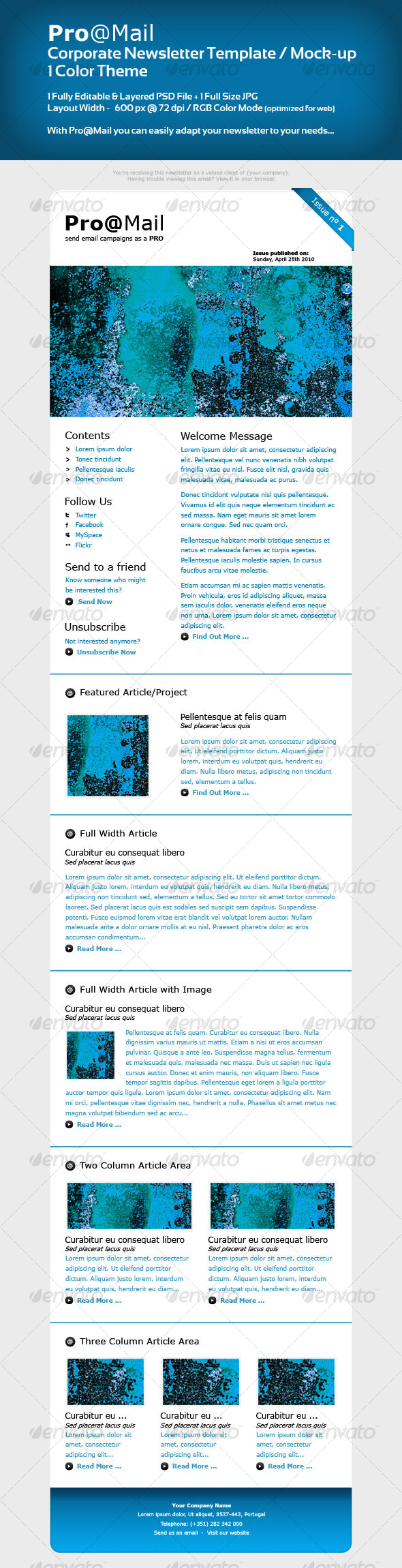 GraphicRiver Corporate Newsletter Template Mock-up 100288 GraphicRiver Corporate Newsletter Template Mock-up 100288