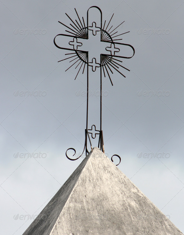 Cross on a Catholic Church - Stock Photo - Images