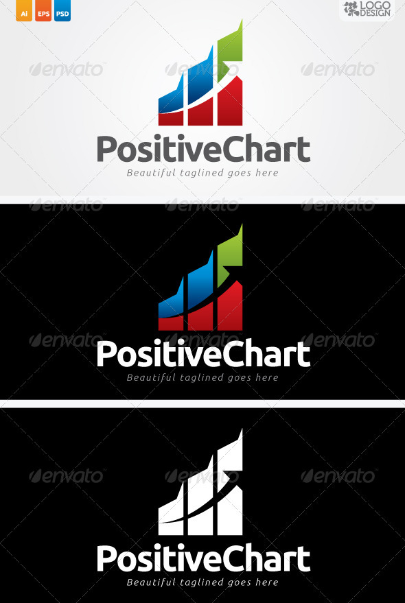 Positive Chart - Symbols Logo Templates