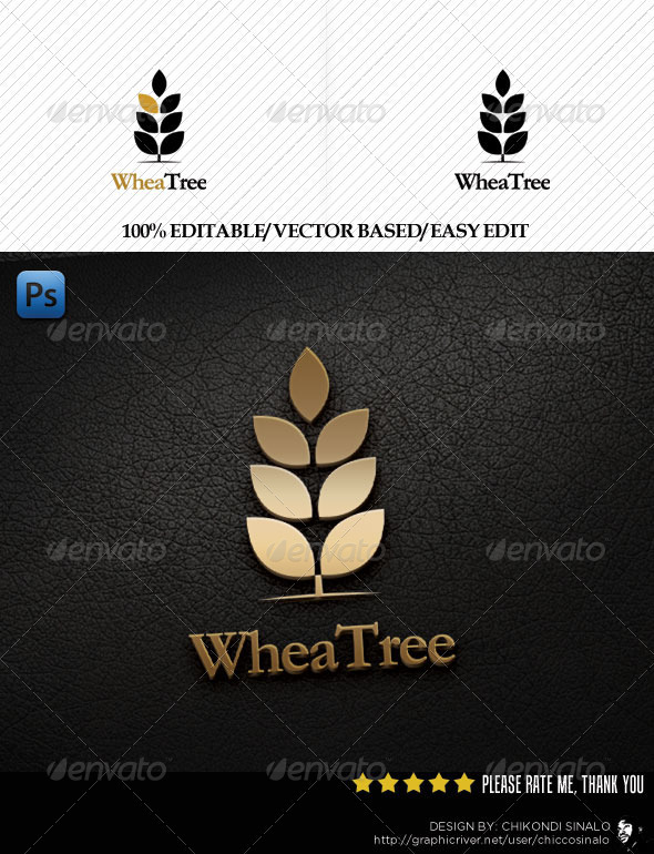 WheaTree Logo Template - Nature Logo Templates