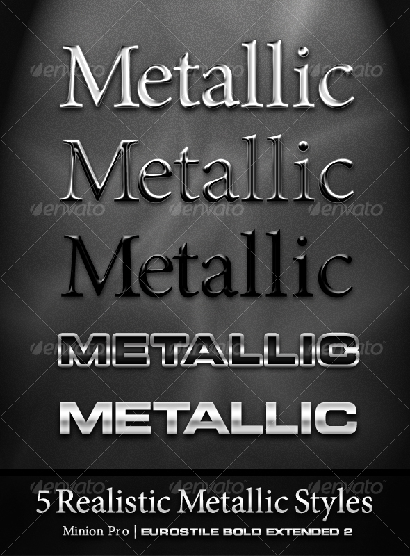 5 Realistic Metal Styles - Text Effects Styles