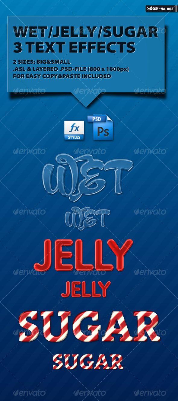 TypoFX 01 Wet/Jelly/Sugar - Text Effects Styles