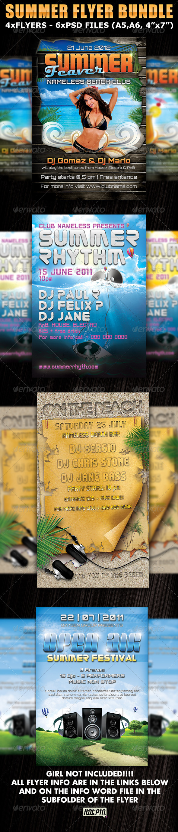 Summer Party_Club Fyers Templates Bundle - Clubs & Parties Events