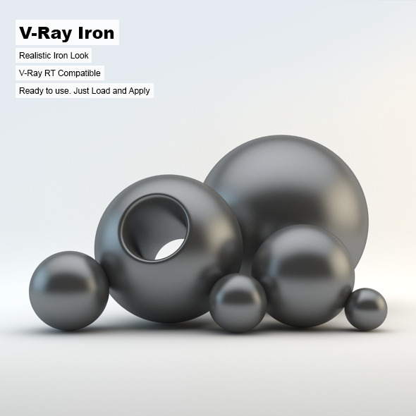 V-Ray Iron Material - 3DOcean Item for Sale