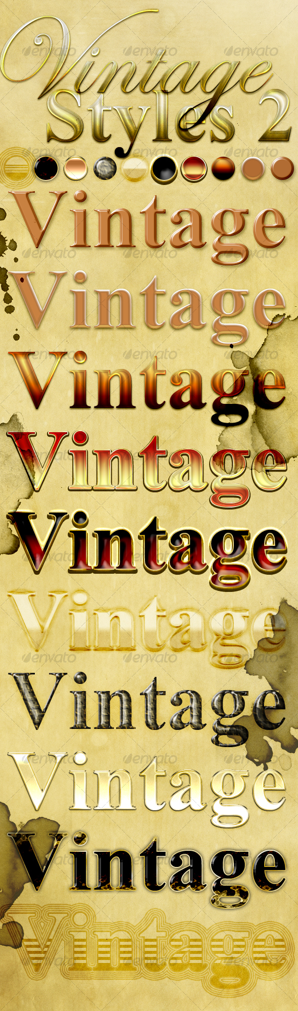 Vintage Text Styles 2 - Text Effects Styles