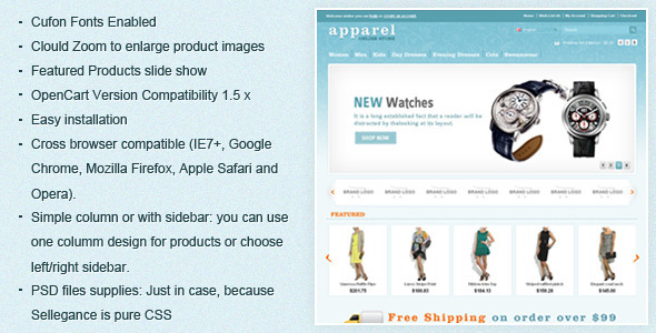 Apparel OpenCart Template - OpenCart eCommerce