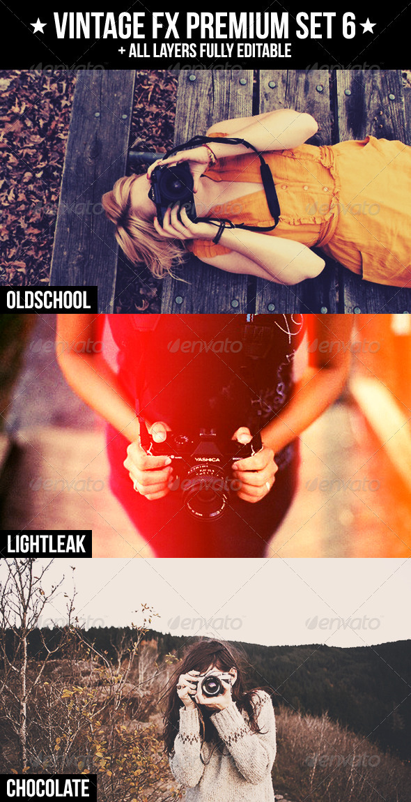 Vintage FX Premium Set 6 - Photo Effects Actions