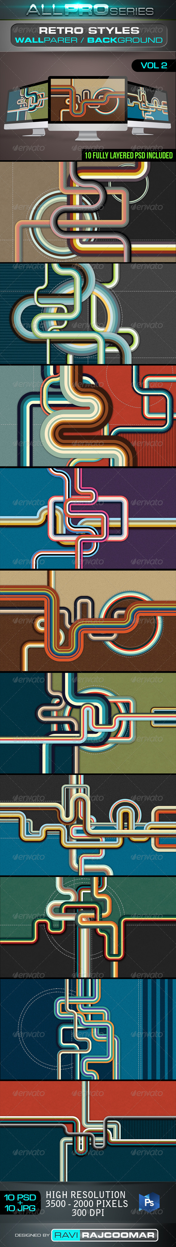 Retro Style Background Vol.2 - Abstract Backgrounds