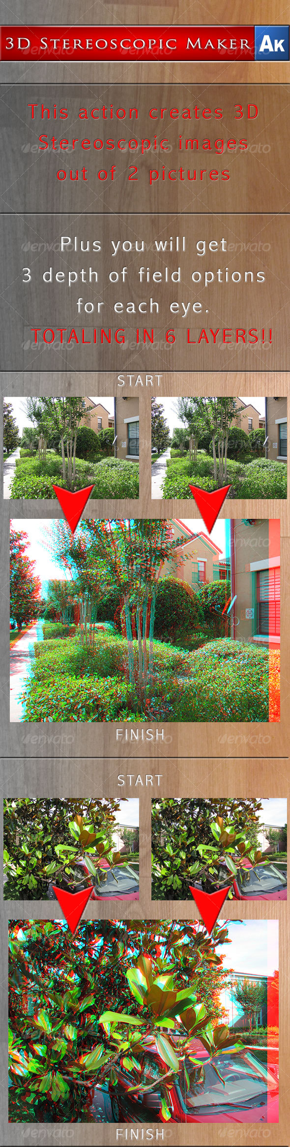 3D Stereoscopic Maker - Adobe Photoshop Action - Photoshop Add-ons