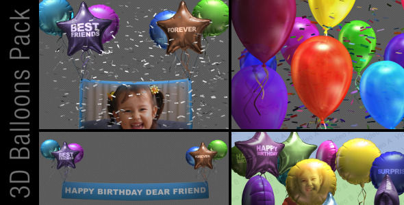 VideoHive 3D Balloon Pack 2887474 VideoHive 3D Balloon Pack 2887474