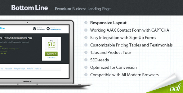 Bottom Line - Premium Business Landing Page - Corporate Landing Pages