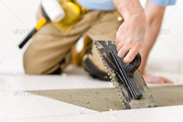 Stock Photo - PhotoDune Home Improvement Renovation Handyman Laying Tile 226023 Stock Photo - PhotoDune Home Improvement Renovation Handyman Laying Tile 226023