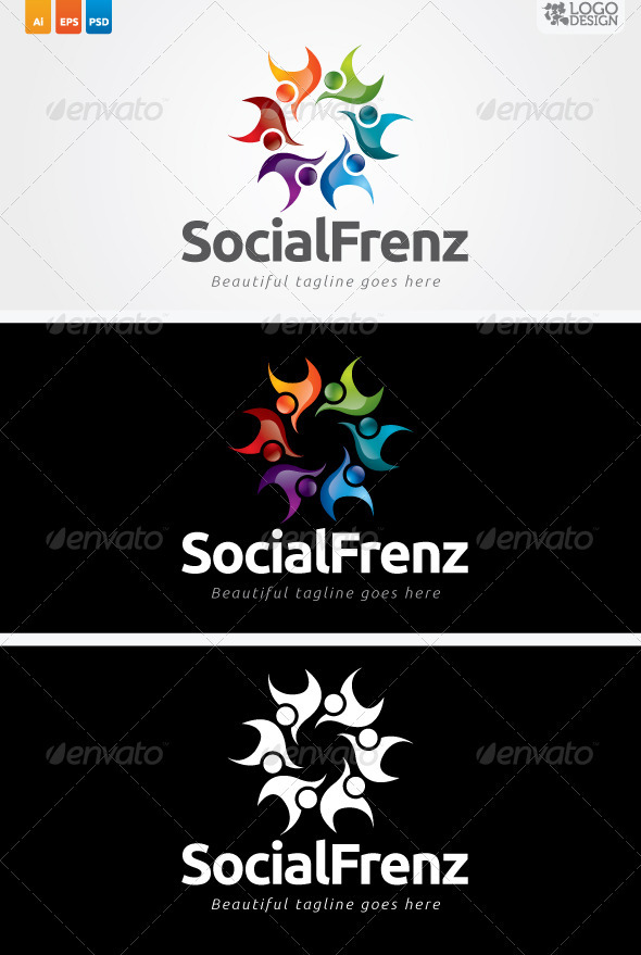 Social Frenz - Humans Logo Templates
