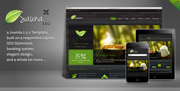 ThemeForest Sauna Responsive Jooma Template 2678298 ThemeForest Sauna Responsive Jooma Template 2678298