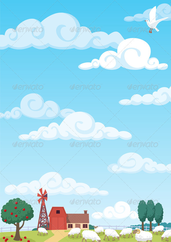 GraphicRiver Farm Background 99684 GraphicRiver Farm Background 99684
